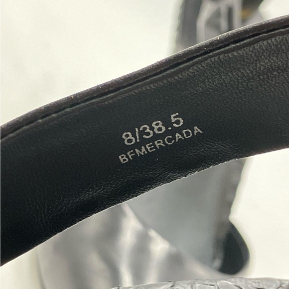 Brian Atwood Mercada Black Leather Ankle Strap Pump - Picture 3 of 5